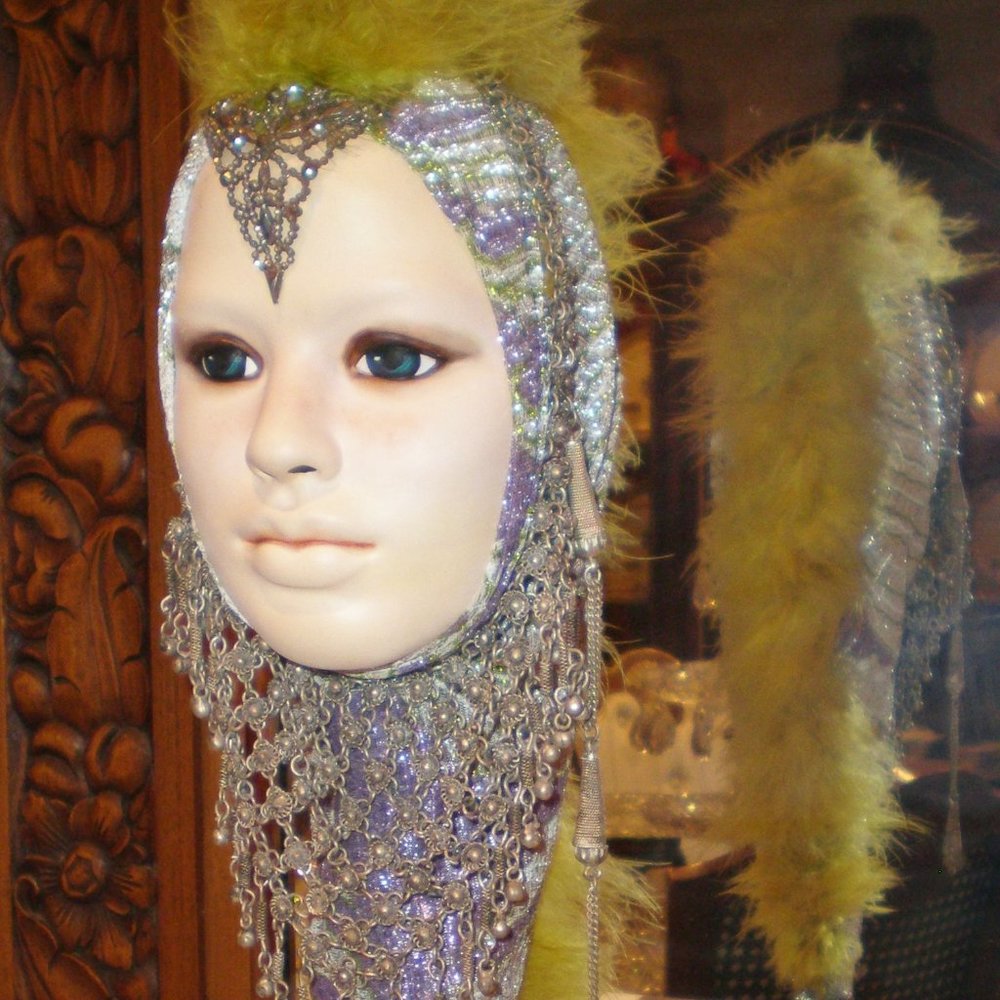 OOAK Vtg Head Art Sculpture Antique Metal Jewelry